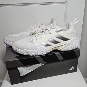 Adidas Women's White and Metallic Sneakers